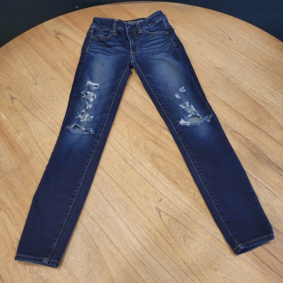 American Eagle Outfitters Blue Skinny Fit Jeans High Rise Short Stretch - Picture 1 of 8